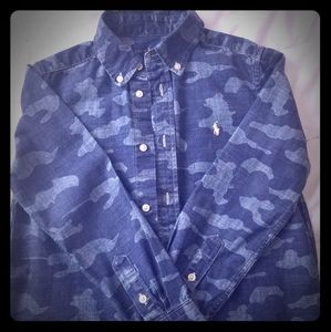 KIDS Camo Buttomed down shirt